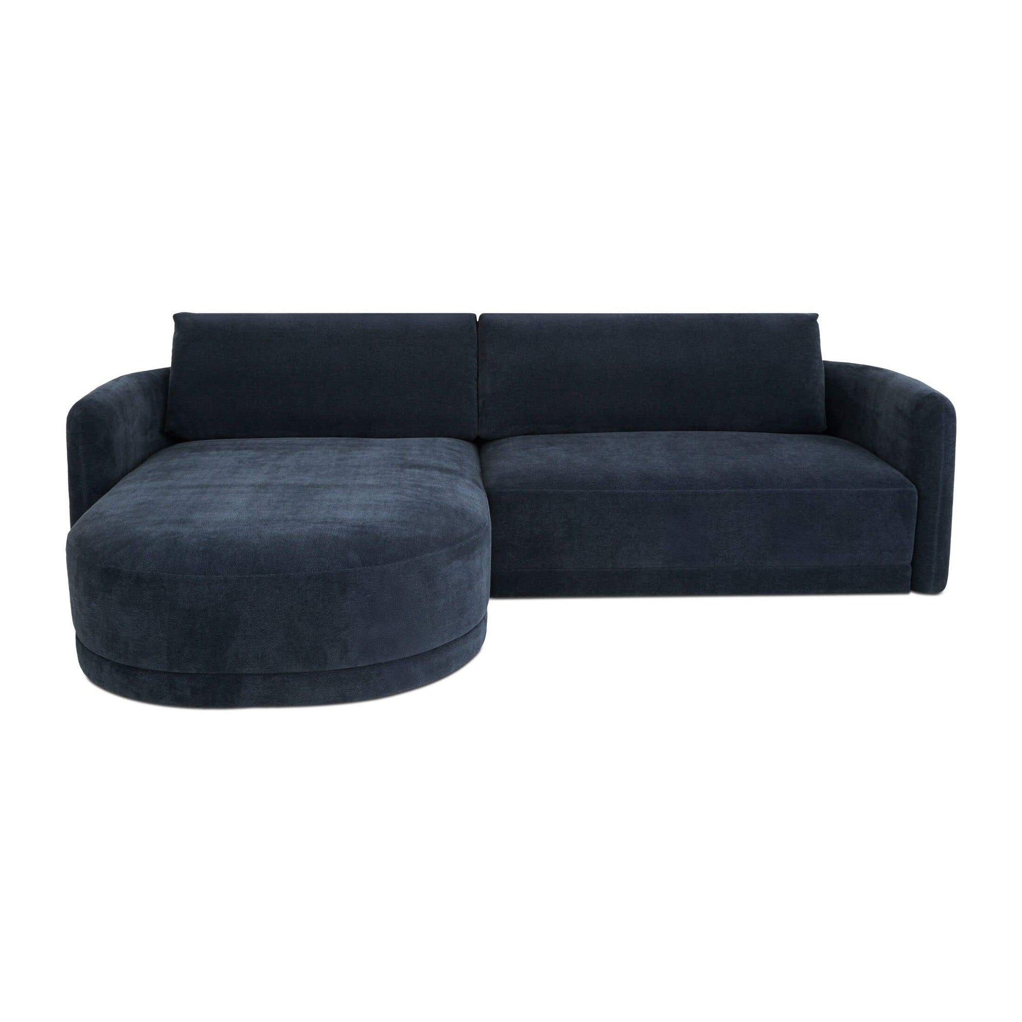 Emmy Sectional Dark Blue Left by Moe's Home Collection