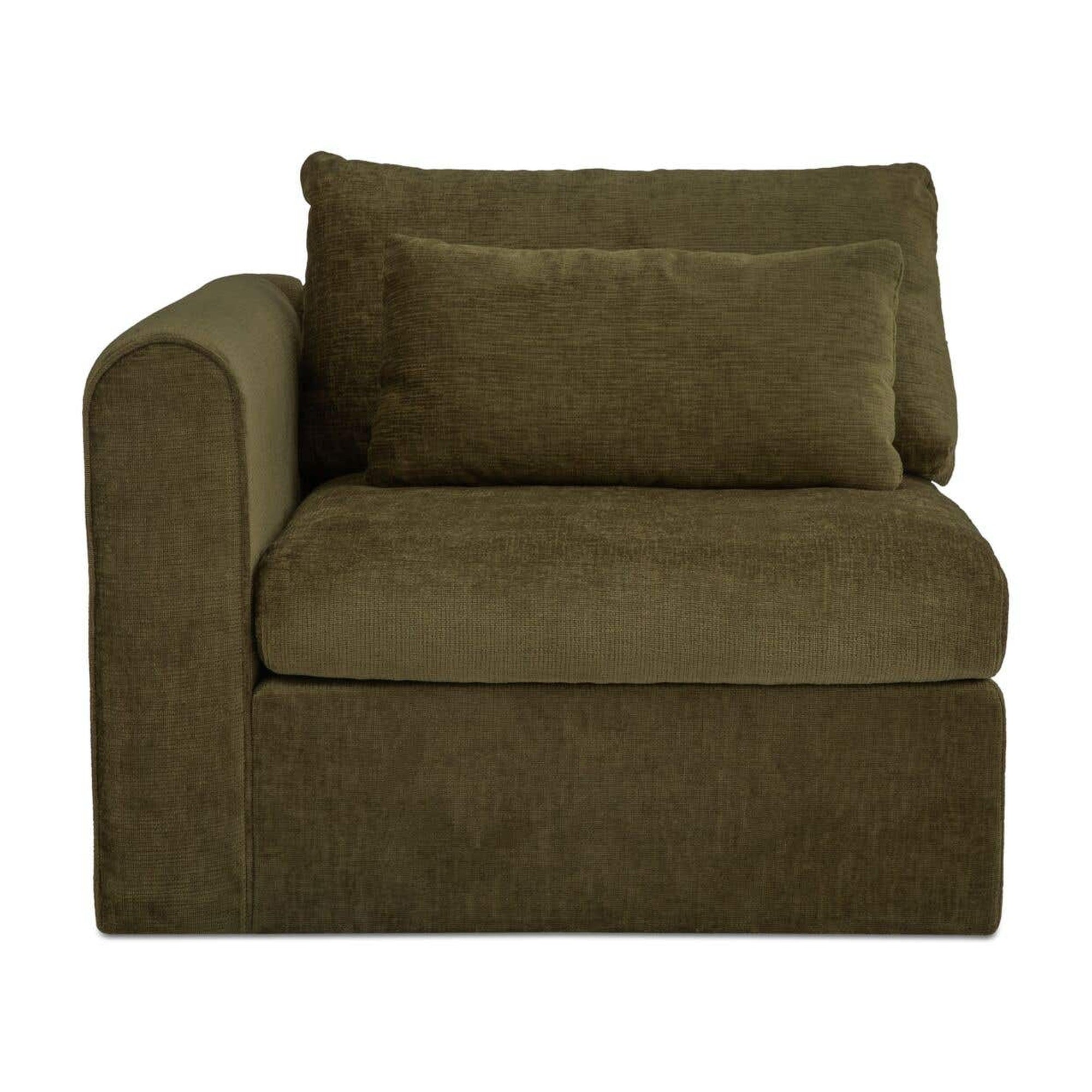 Swift Left Arm Facing Chair Dark Green by Moe's Home Collection