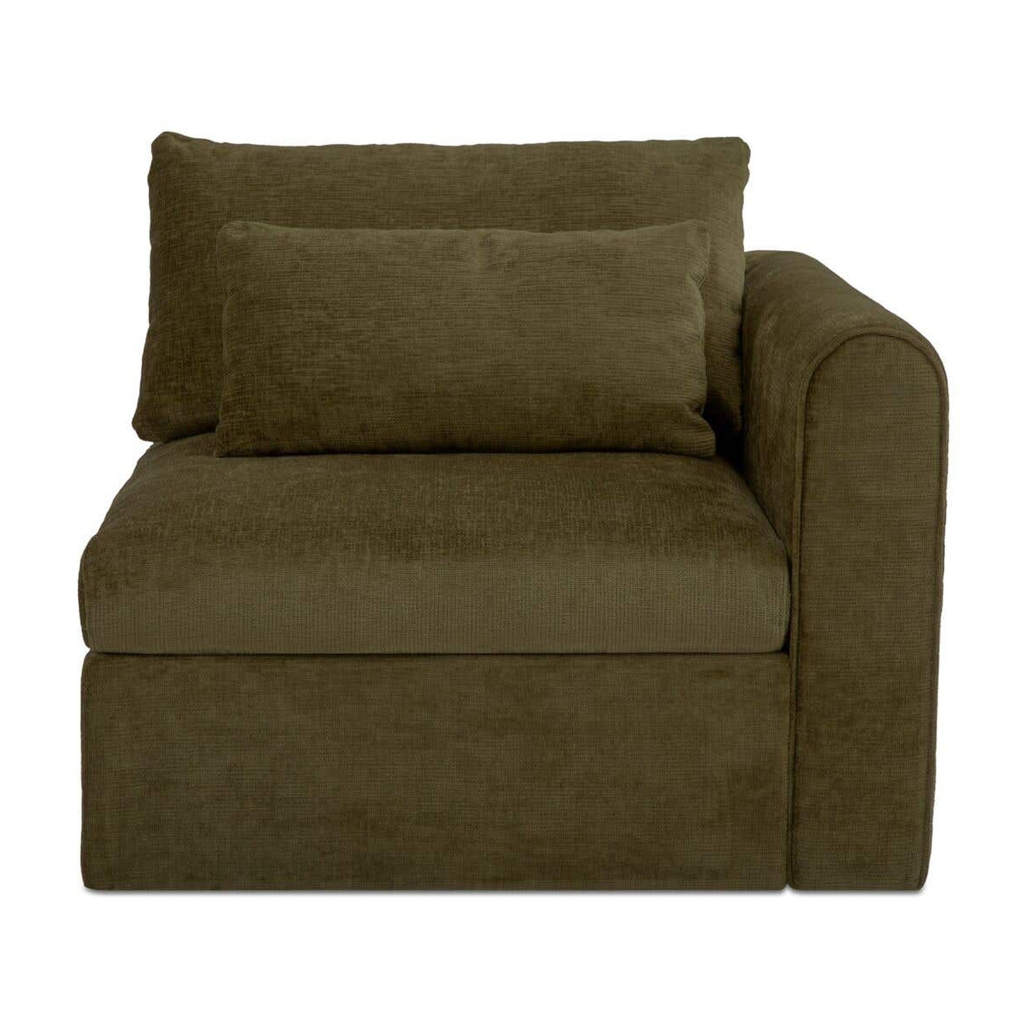 Swift Right Arm Facing Chair Dark Green by Moe's Home Collection