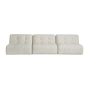 Sunseeker 3 Piece Outdoor Sofa Brown Stripe by Moe's Home Collection