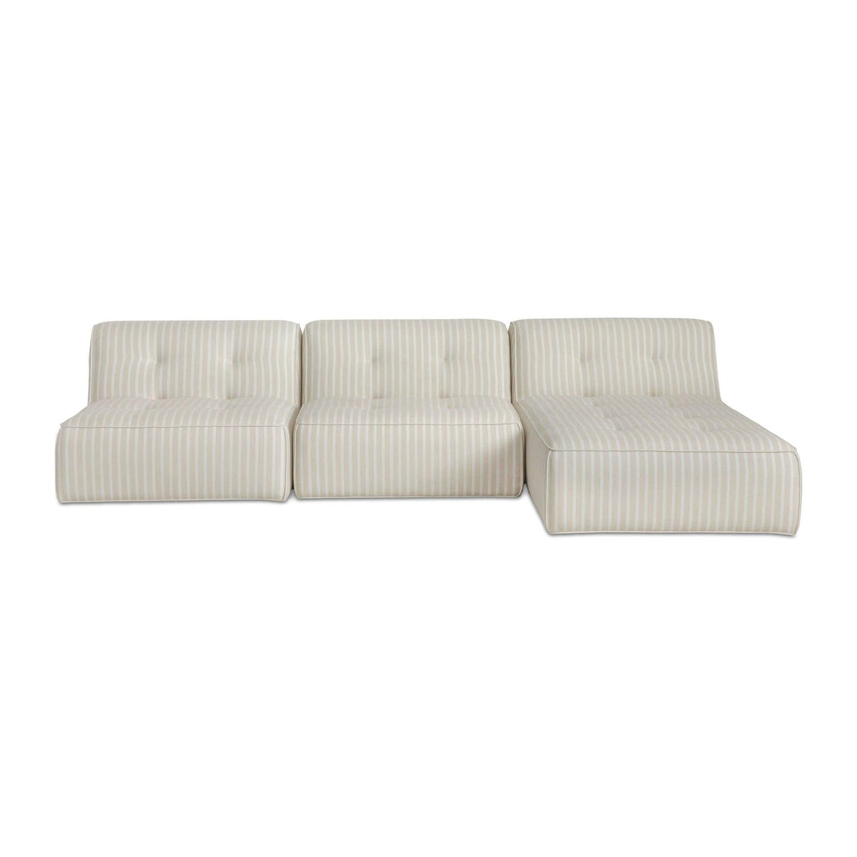 Sunseeker 3 Piece Outdoor Lounge Brown Stripe by Moe's Home Collection