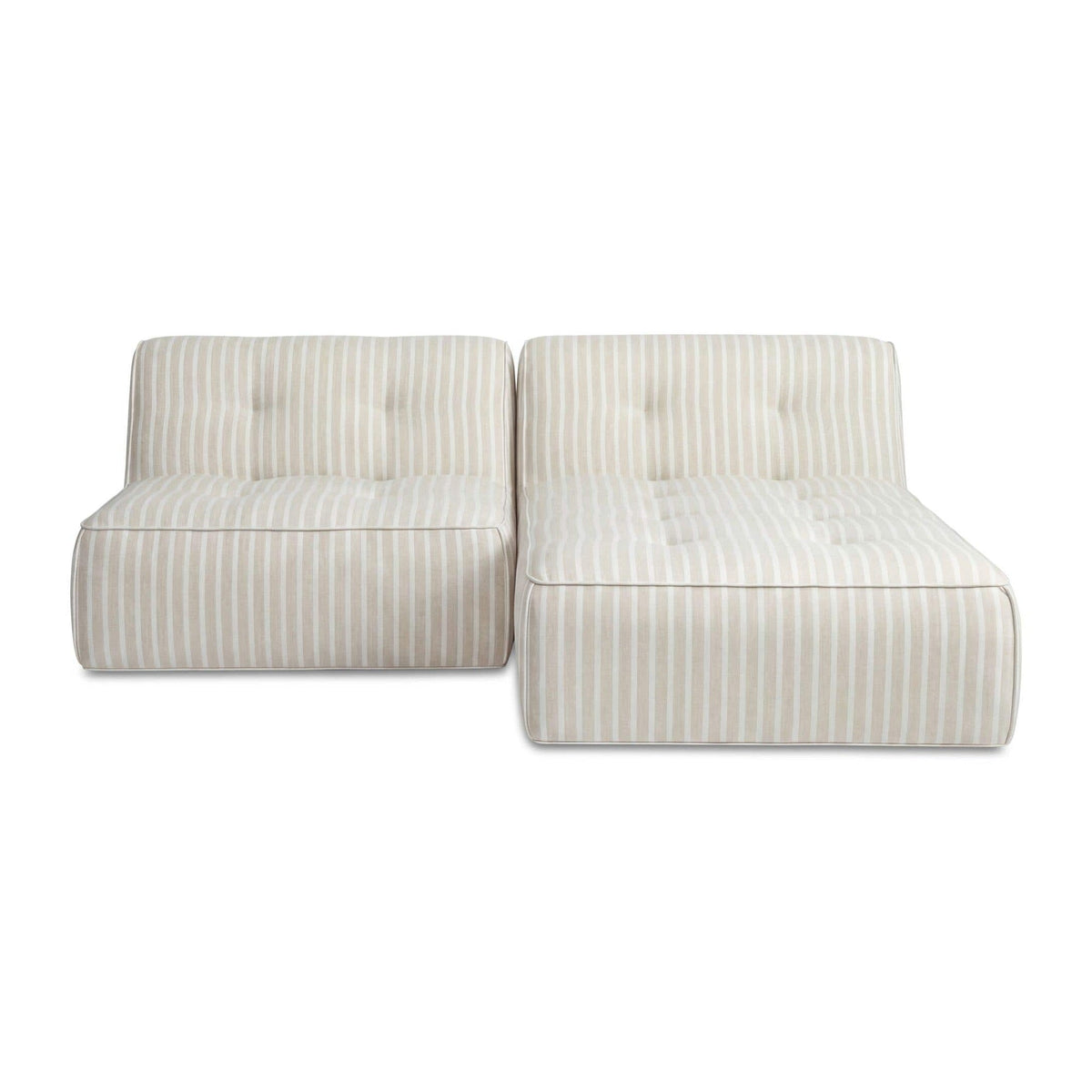 Sunseeker 2 Piece Outdoor Nook Brown Stripe by Moe's Home Collection
