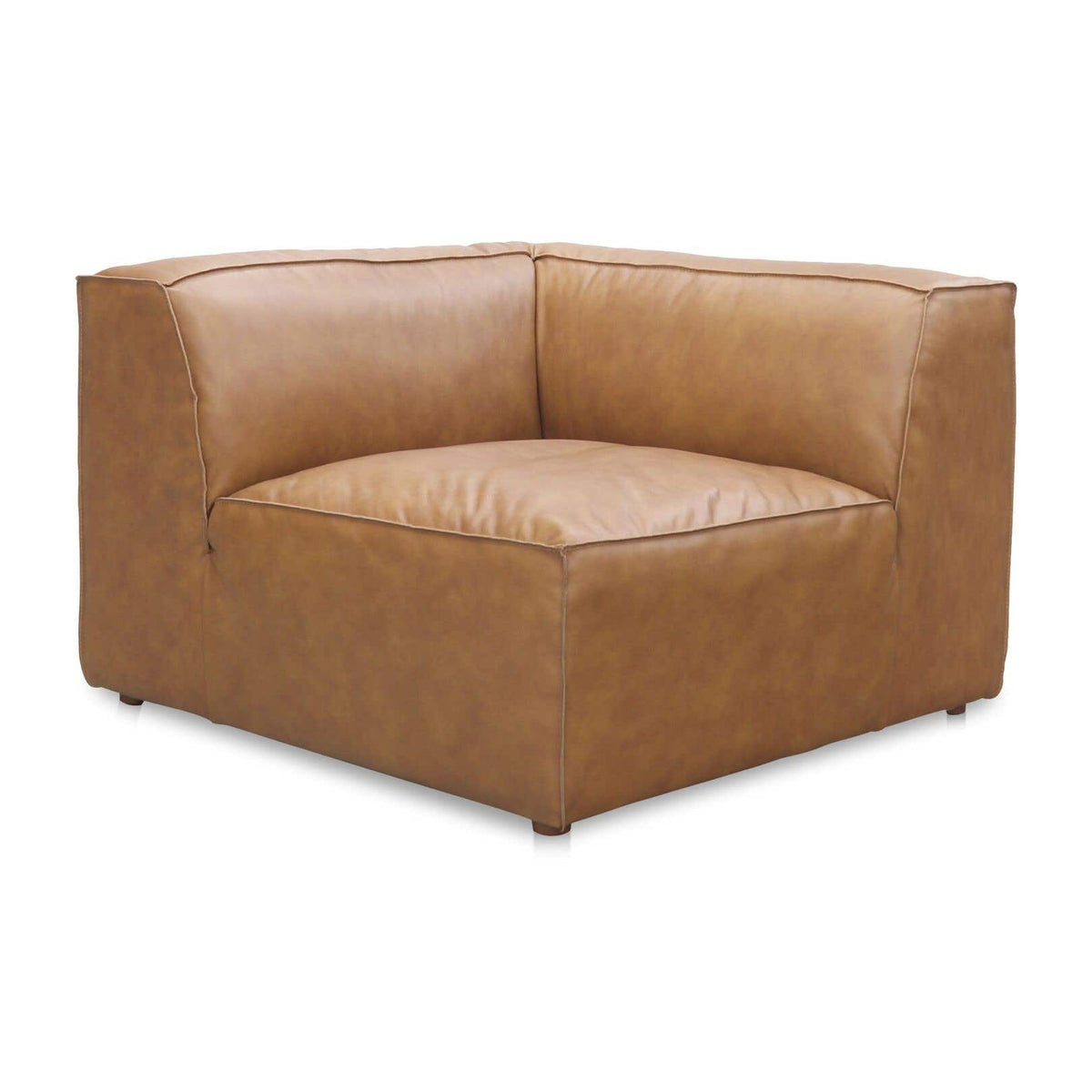 Form Corner Chair Sonoran Tan Leather by Moe's Home Collection