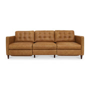 Bridgers Power Recliner Sofa Tan Leather by Moe's Home Collection