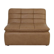 Lino Slipper Chair Tan Leather by Moe's Home Collection