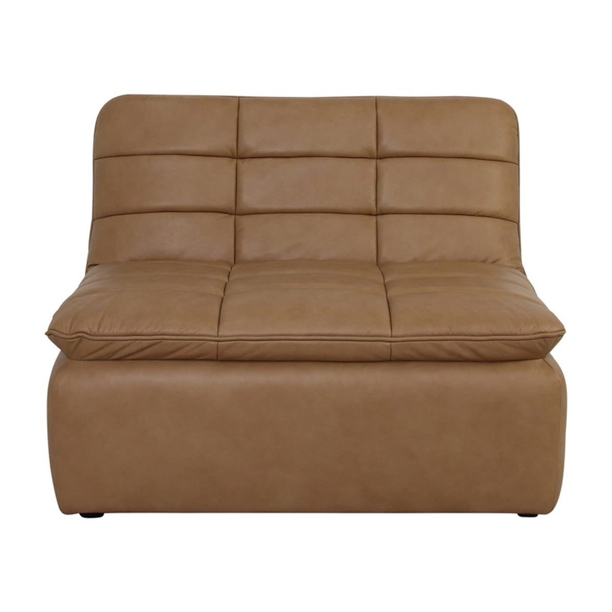 Lino Slipper Chair Tan Leather by Moe's Home Collection