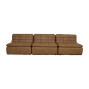 Lino Armless Modular Sofa Tan Leather by Moe's Home Collection
