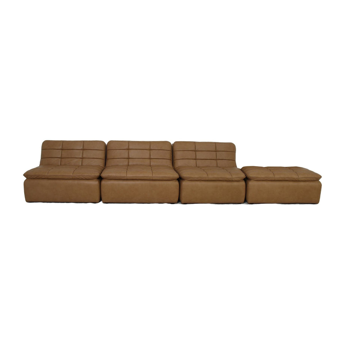 Lino Lounge Modular Sectional Tan Leather by Moe's Home Collection