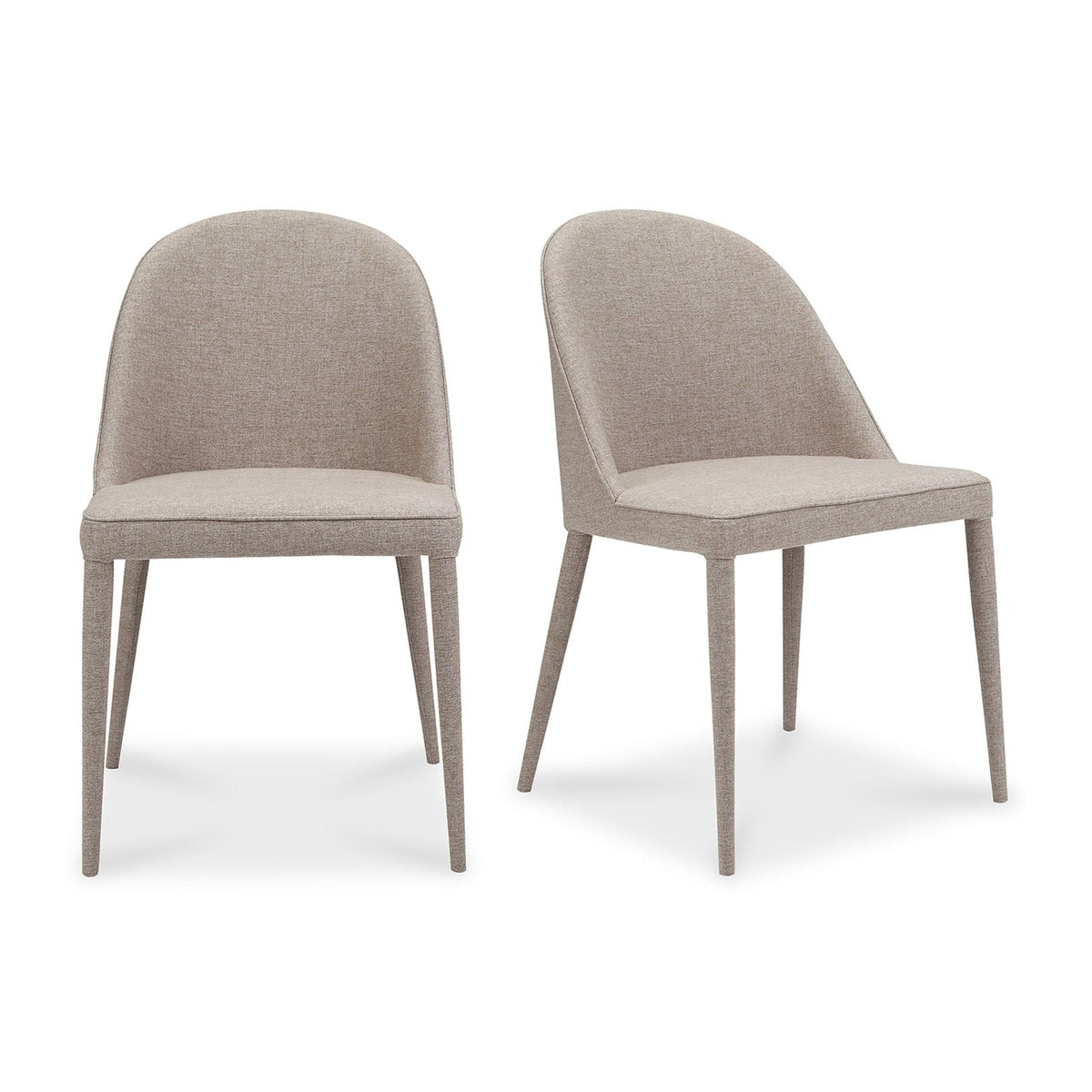 Burton Dining Chair Light Grey - Set Of Two by Moe's Home Collection
