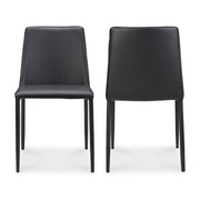 Nora Dining Chair Black Vegan Leather - Set Of Two by Moe's Home Collection
