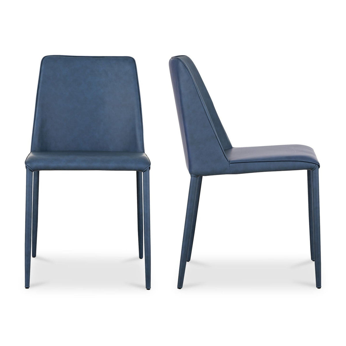 Nora Dining Chair Ocean Cavern Grey Vegan Leather - Set Of Two by Moe's Home Collection