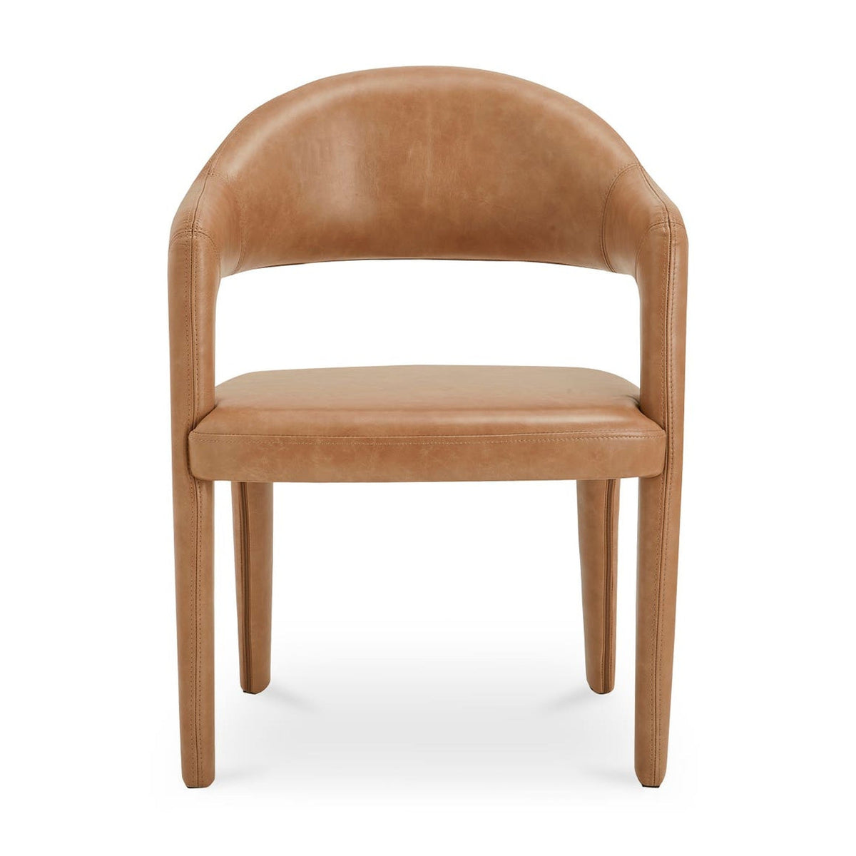 Martens Dining Chair Brown Leather by Moe's Home Collection