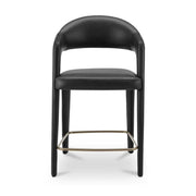 Martens Counter Stool Black Leather by Moe's Home Collection