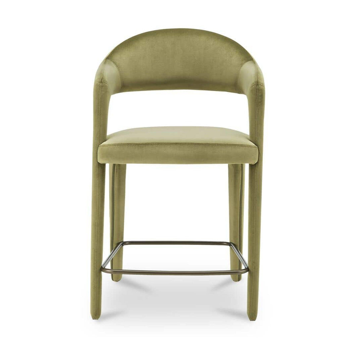 Martens Counter Stool Green Velvet by Moe's Home Collection