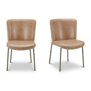 Early Dining Chair Tan Leather-Set Of Two by Moe's Home Collection