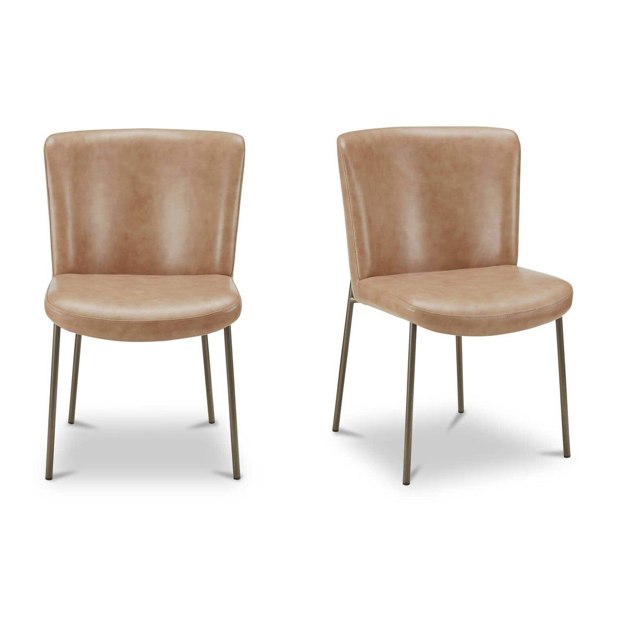 Early Dining Chair Tan Leather-Set Of Two by Moe's Home Collection