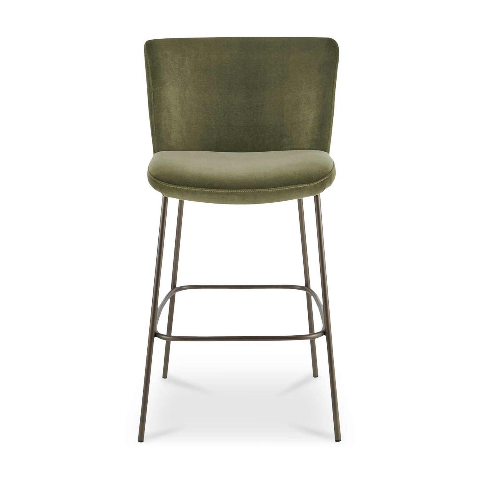 Early Bar Stool Faux Green Mohair by Moe's Home Collection