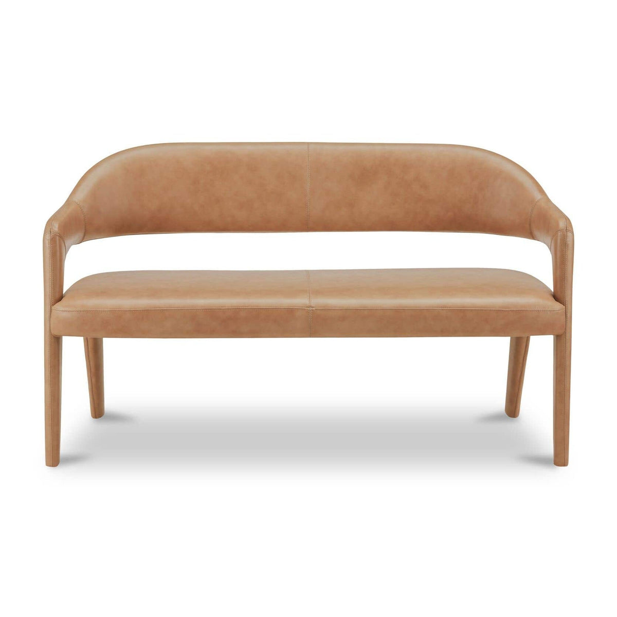 Martens Dining Bench Tan Leather by Moe's Home Collection