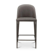 Burton Counter Stool Grey Vegan Leather by Moe's Home Collection