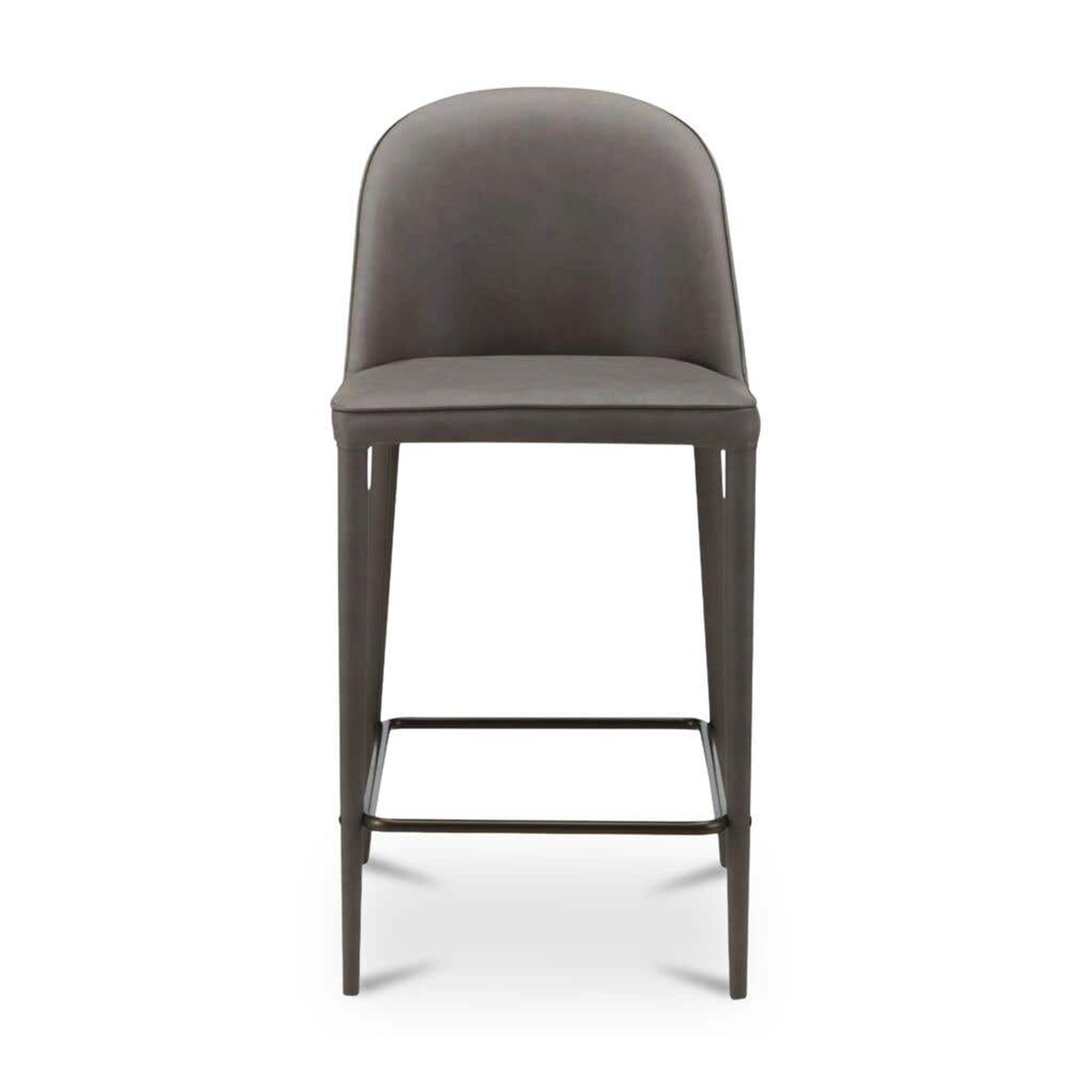 Burton Counter Stool Grey Vegan Leather by Moe's Home Collection