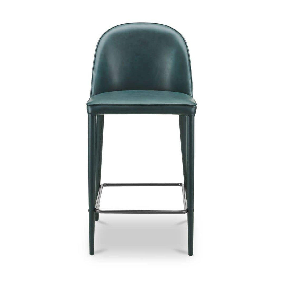 Burton Counter Stool Dark Teal Vegan Leather by Moe's Home Collection