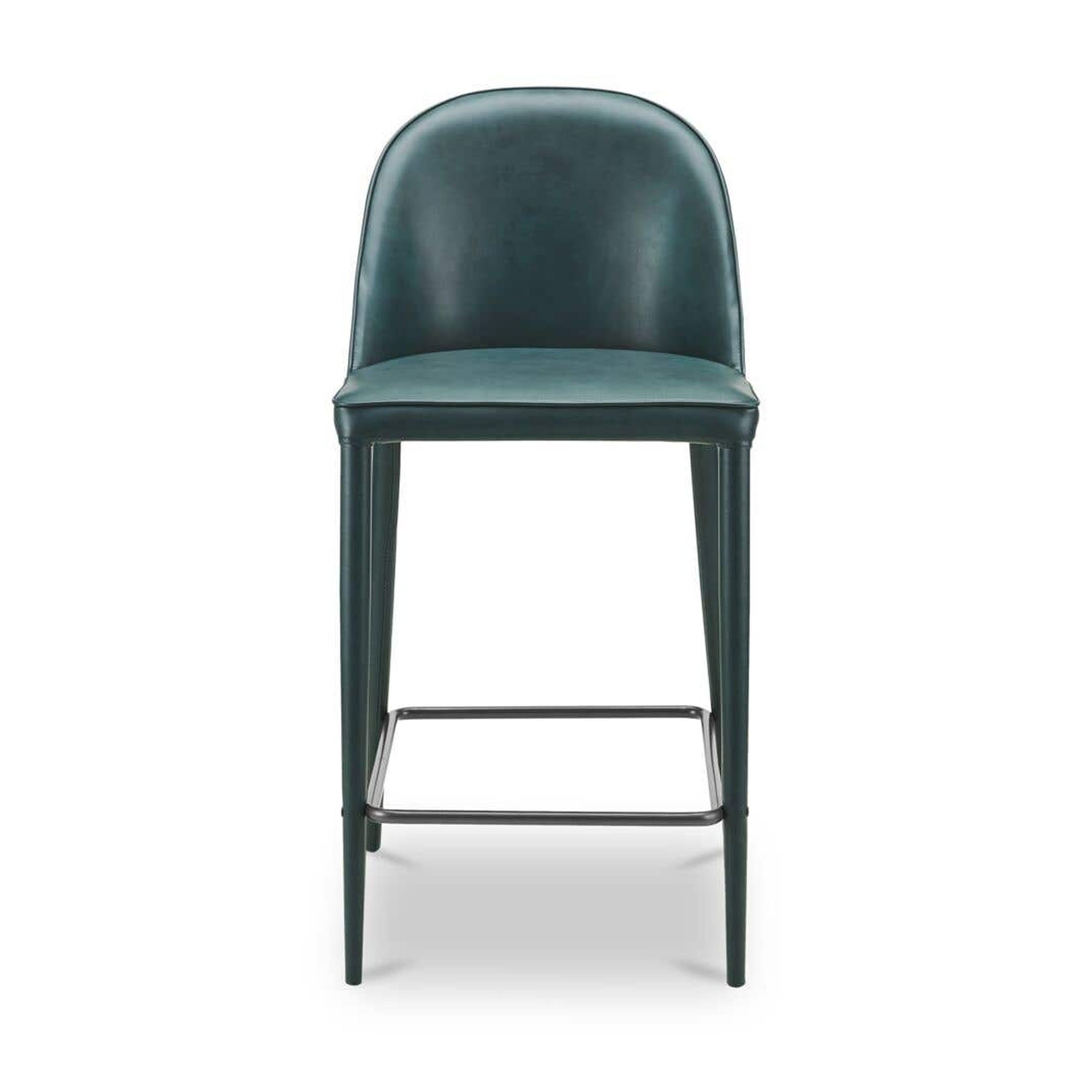 Burton Counter Stool Dark Teal Vegan Leather by Moe's Home Collection