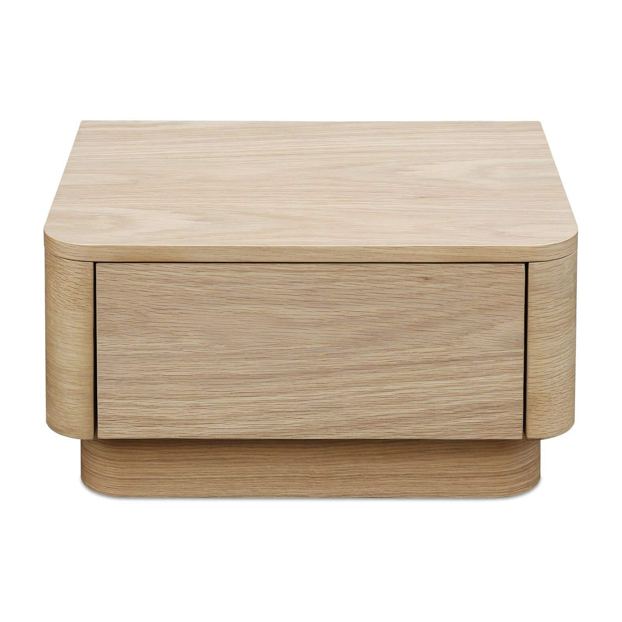 Round Off Small Nightstand Light Oak Brown by Moe's Home Collection