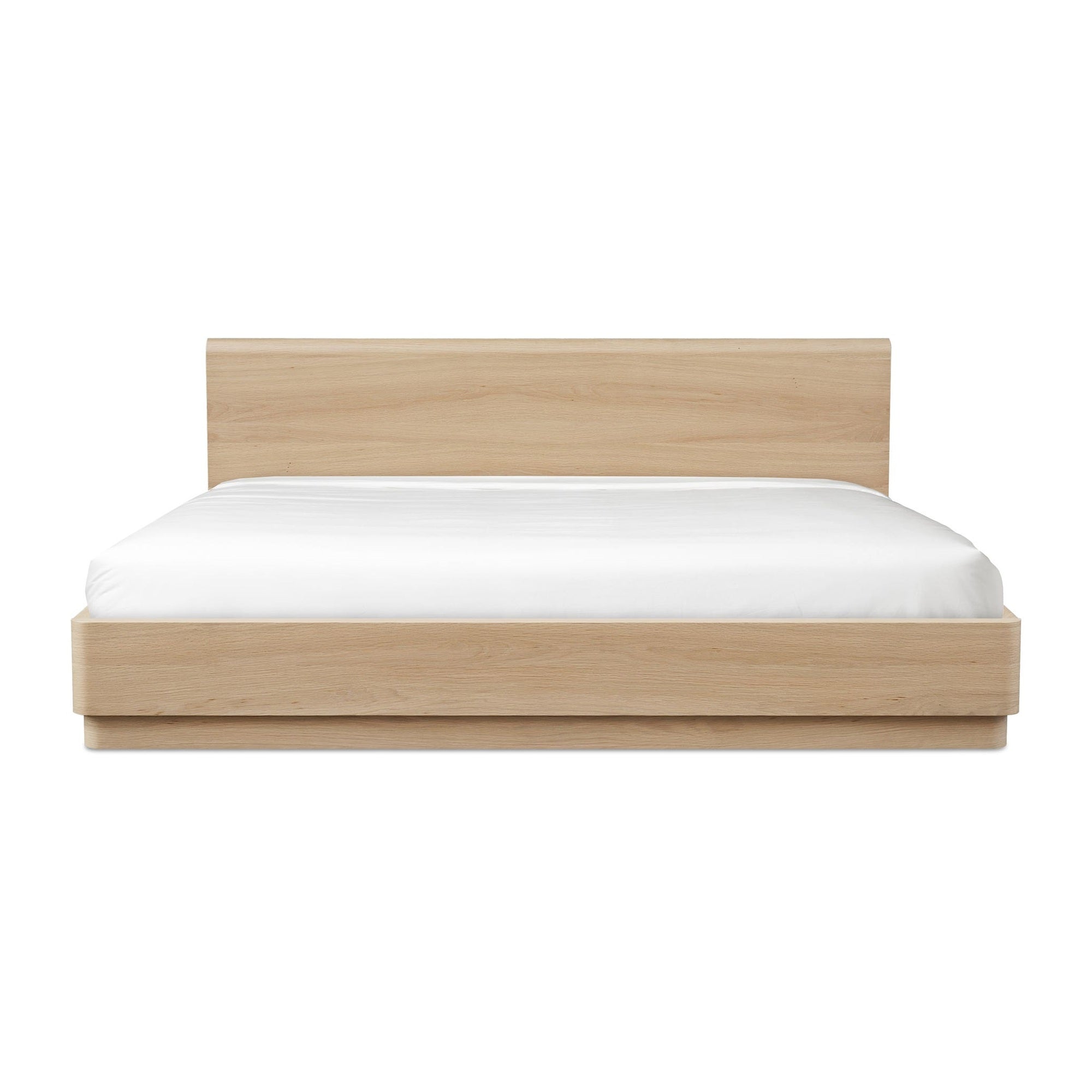 Round Off Queen Bed Light Oak Brown by Moe's Home Collection