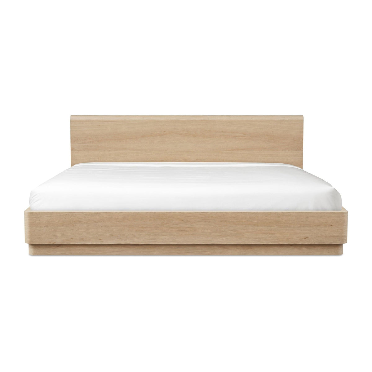 Round Off King Bed Light Oak Brown by Moe's Home Collection