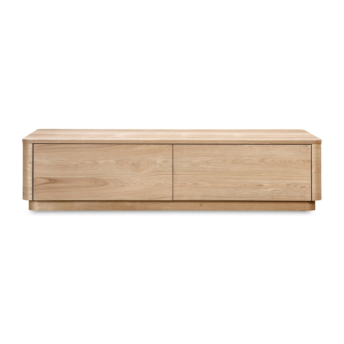 Round Off Coffee Table Natural Oak by Moe's Home Collection