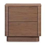 Round Off Tall Nightstand Walnut Brown by Moe's Home Collection