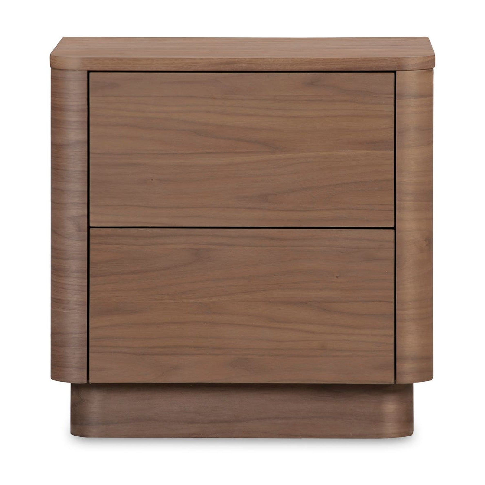 Round Off Tall Nightstand Walnut Brown by Moe's Home Collection