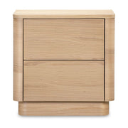 Round Off Tall Nightstand Natural Oak by Moe's Home Collection