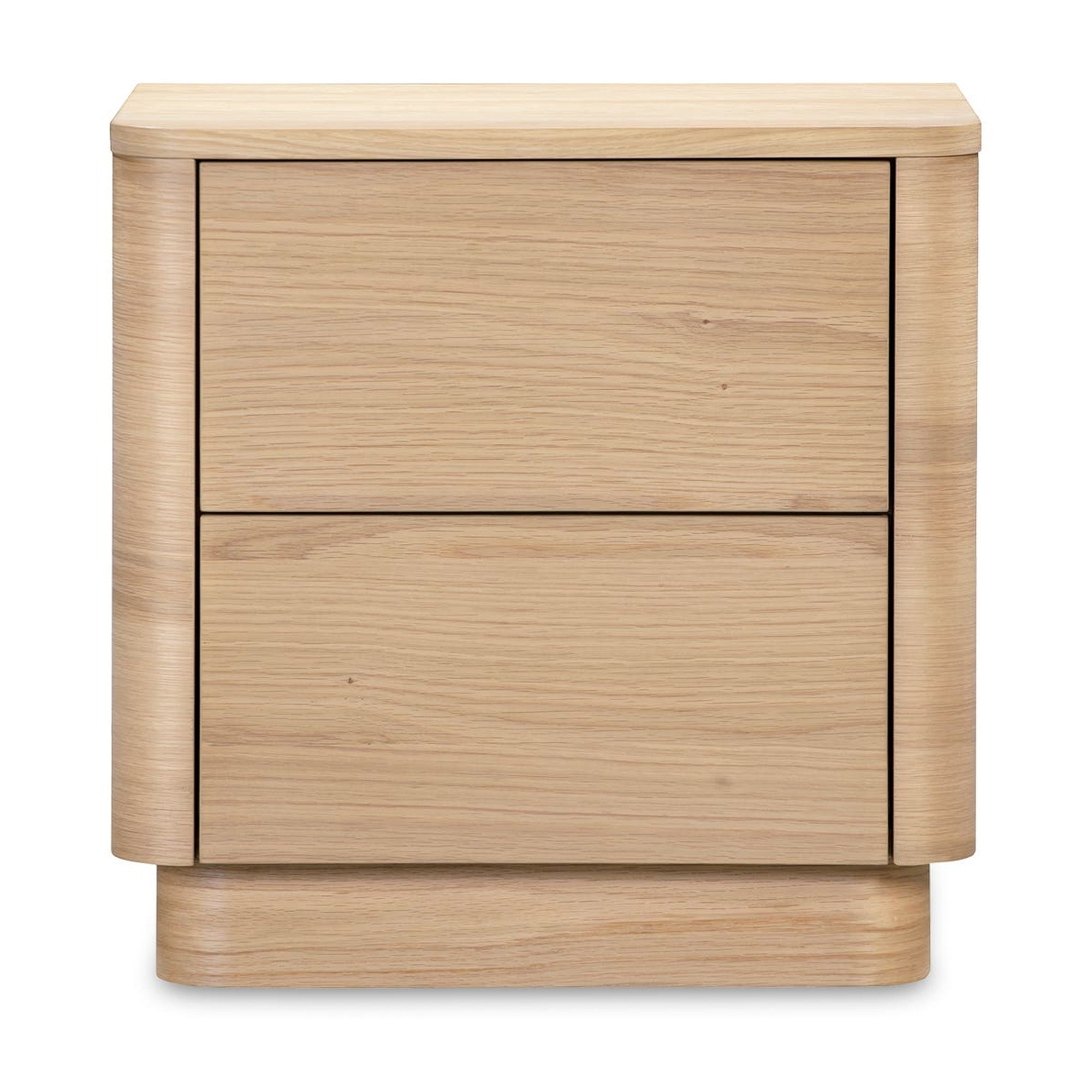 Round Off Tall Nightstand Natural Oak by Moe's Home Collection