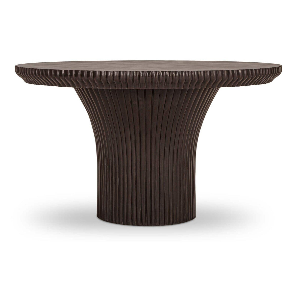 Rivet Outdoor Dining Table Dark Brown by Moe's Home Collection