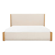 Post King Bed Natural Oak Oat by Moe's Home Collection