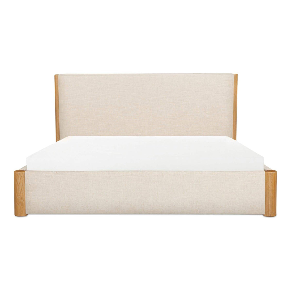 Post King Bed Natural Oak Oat by Moe's Home Collection