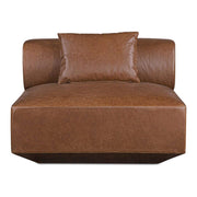 Goodwin Slipper Chair Dark Brown Leather by Moe's Home Collection