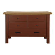 Rosemary Kitchen Island Red by Moe's Home Collection