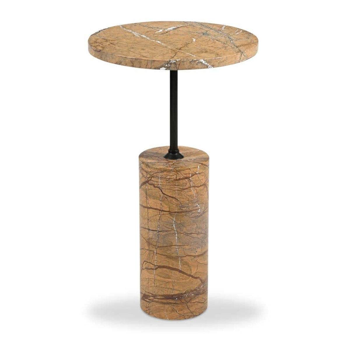 Dusk Accent Table Rainforest Brown Marble by Moe's Home Collection