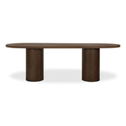 Fenwick Oval Dining Table Dark Brown by Moe's Home Collection