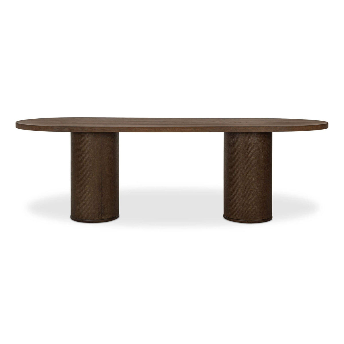 Fenwick Oval Dining Table Dark Brown by Moe's Home Collection