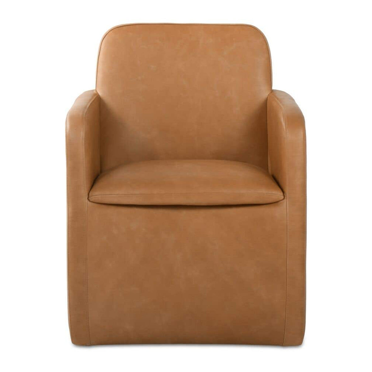 Bent Rolling Arm Chair Tan Leather by Moe's Home Collection