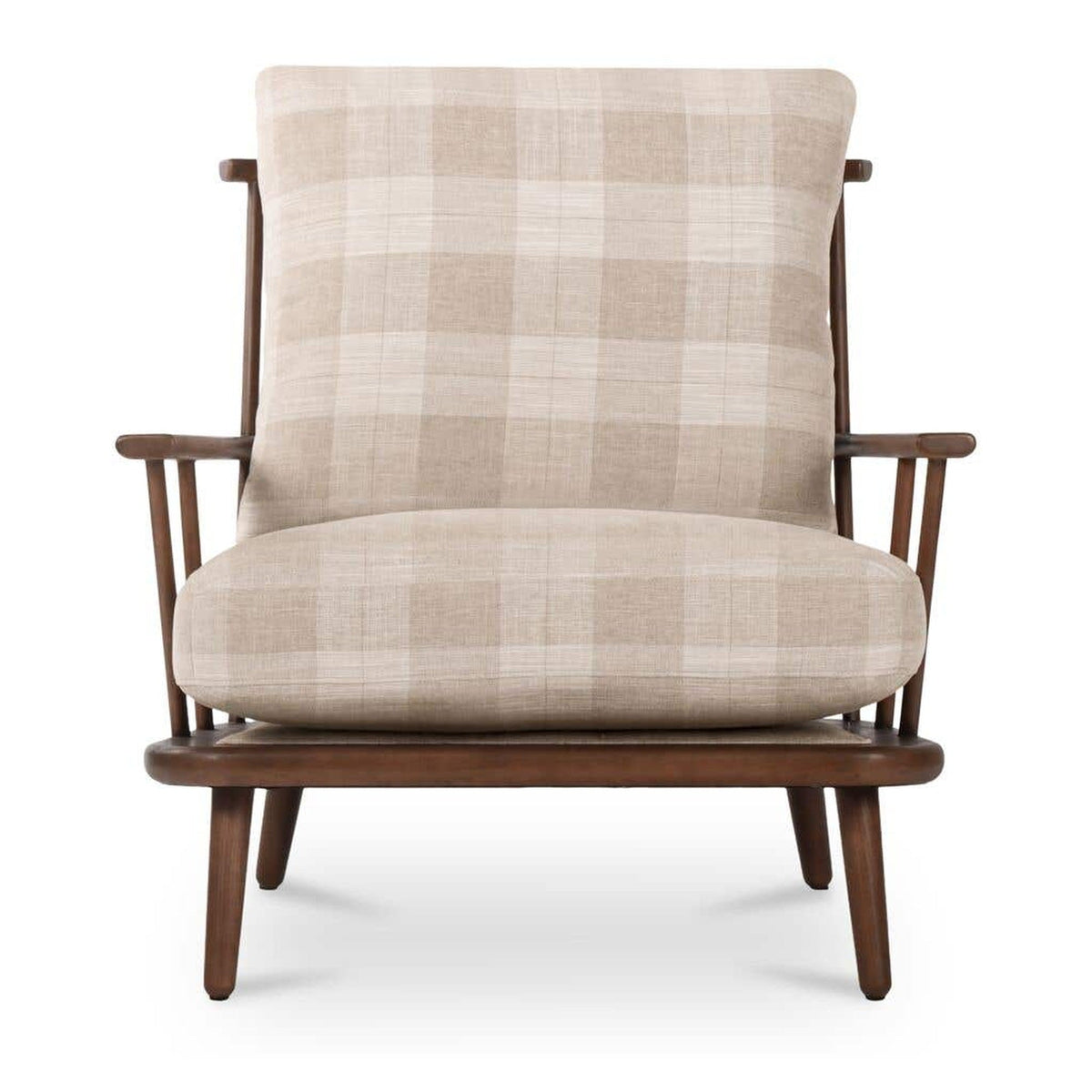 Griffin Accent Chair Light Brown Check by Moe's Home Collection
