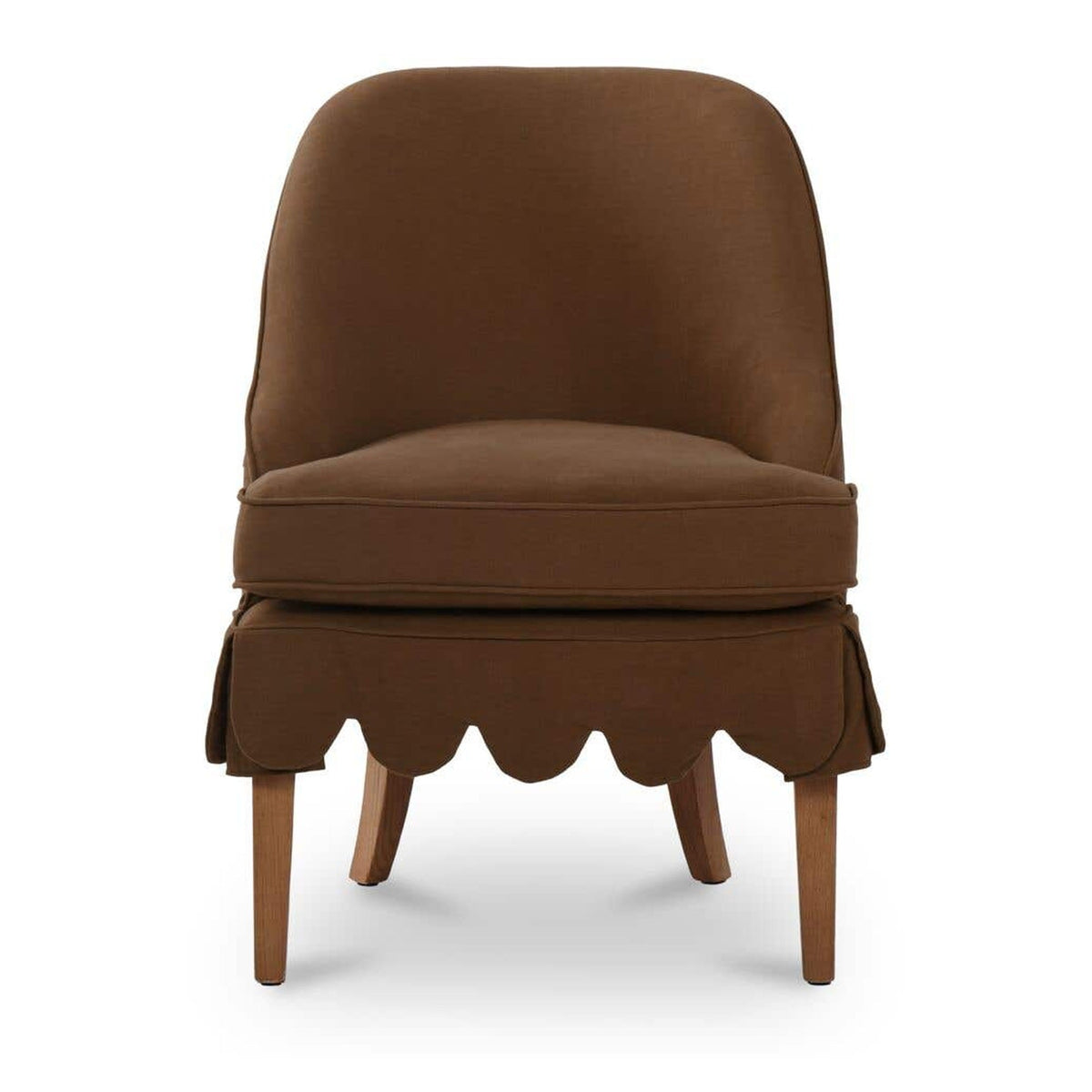 Lola Slipcover Dining Chair Washed Brown by Moe's Home Collection