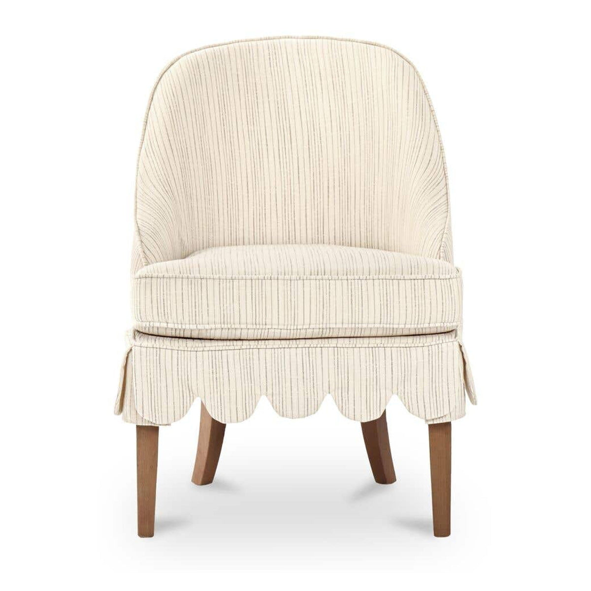 Lola Slipcover Dining Chair Cream Stripe by Moe's Home Collection