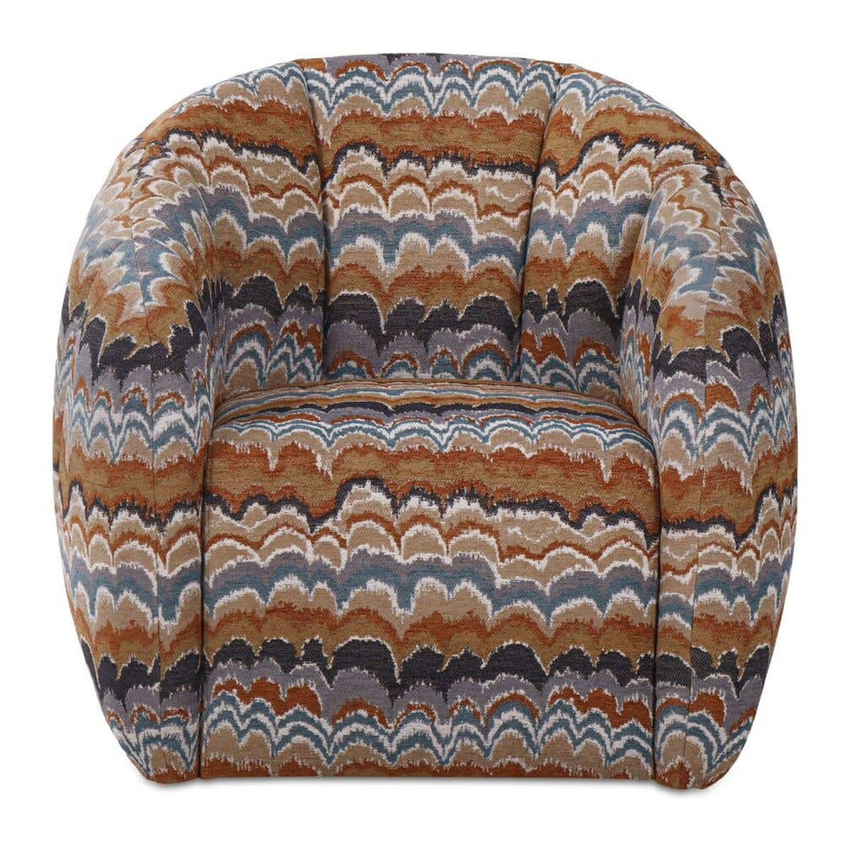 Mindy Swivel Chair Clay Blue Wave by Moe's Home Collection