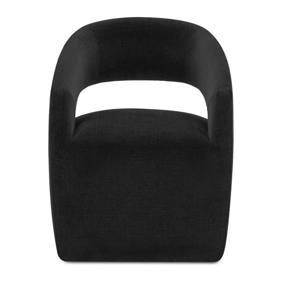 Barrow Rolling Dining Chair Black by Moe's Home Collection
