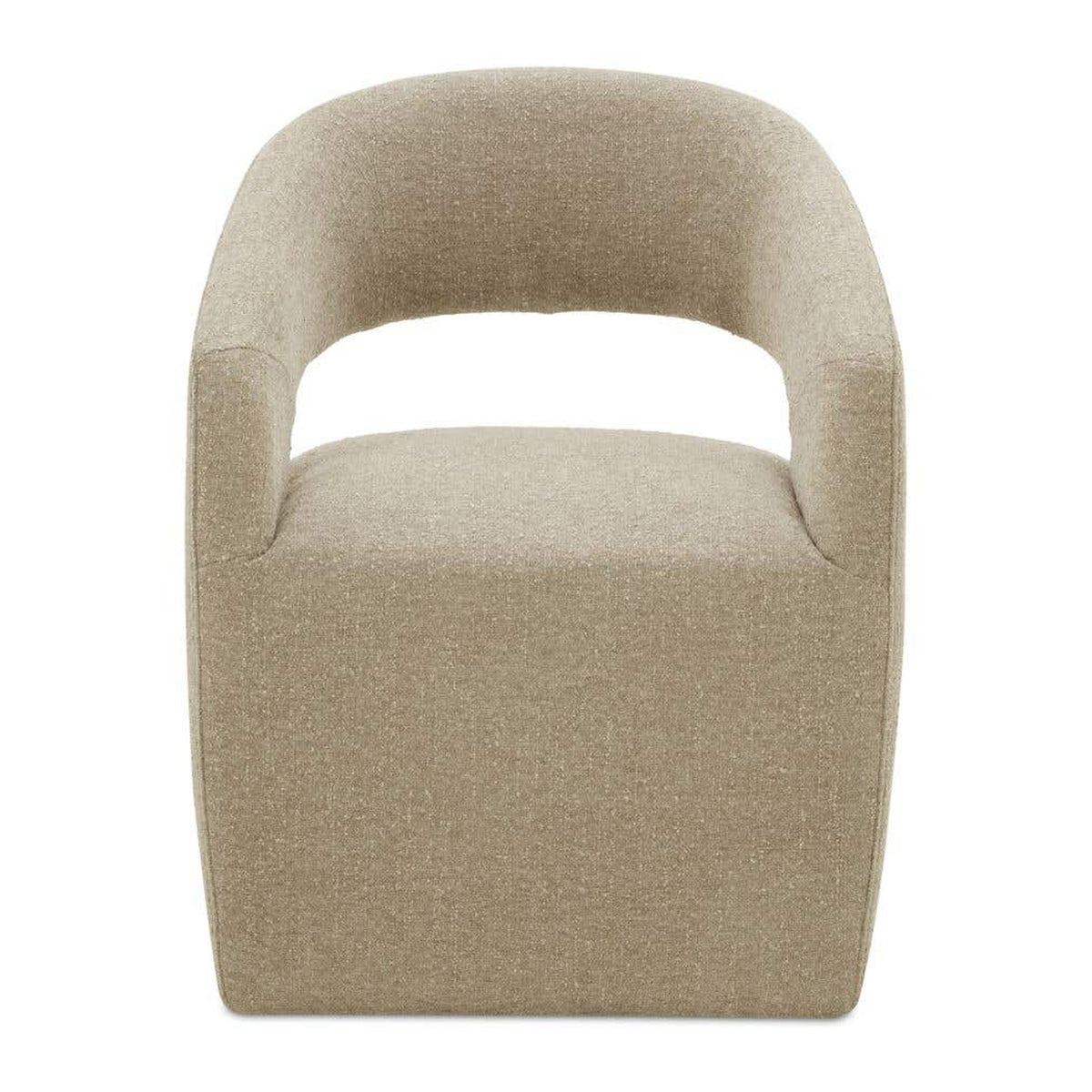 Barrow Rolling Dining Chair Jute by Moe's Home Collection