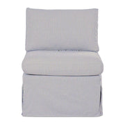 Fable Slipcover Dining Slipper Chair Navy Stripe by Moe's Home Collection
